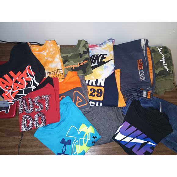 Lot of 13 Pieces Toddler Nike, Champion 3T Outfits Pants and Tees - Picture 1 of 14